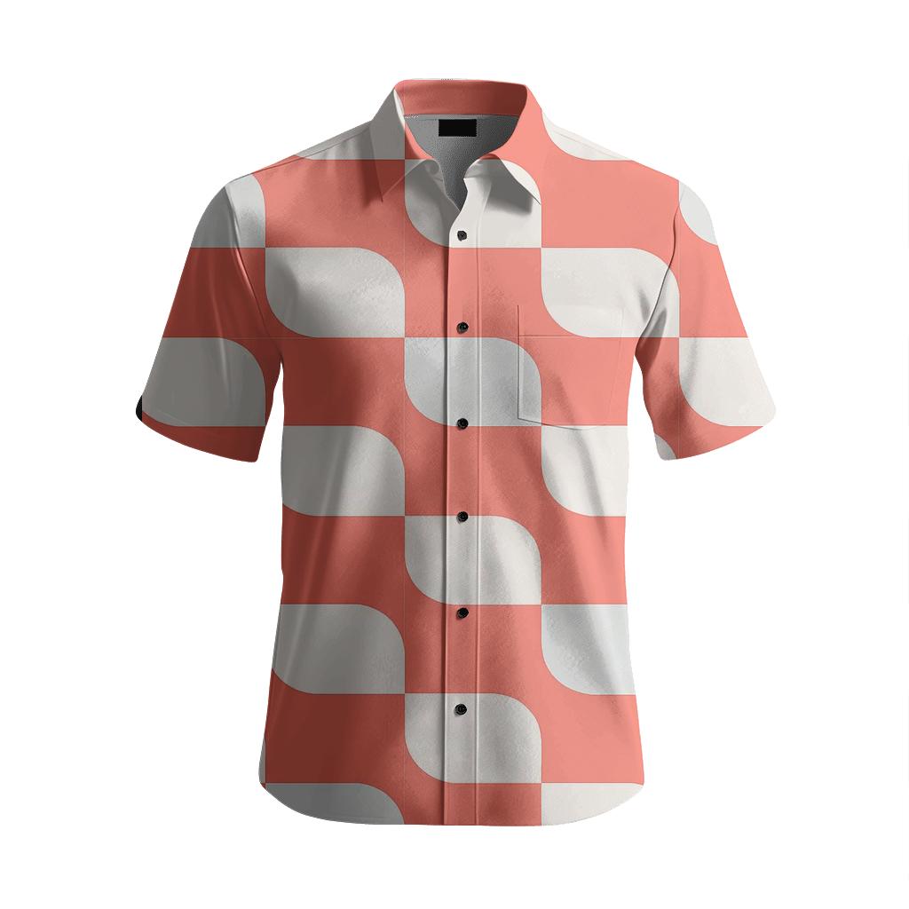 Cell Split Mosaic Field custom short sleeve shirts