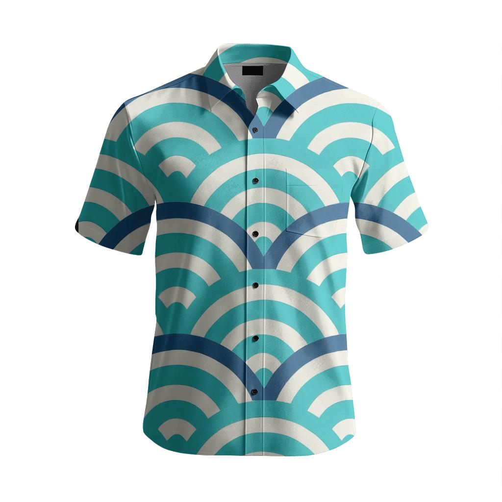 Arc Step Orbit Stripes unique graphic short sleeve shirts