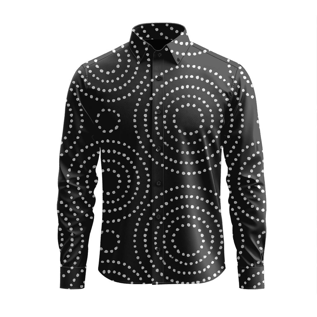 Micro Dot Orbit Field unique graphic long sleeve shirts