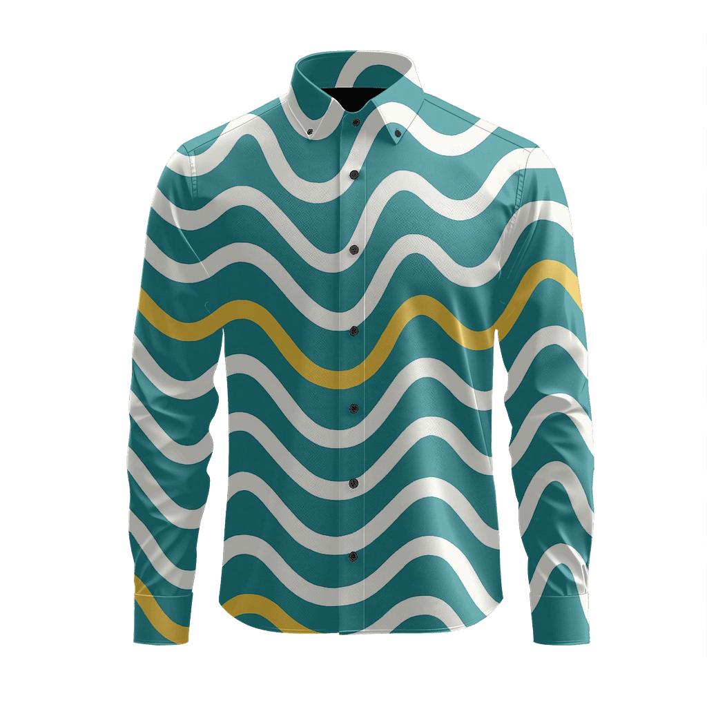 Sine Stripe Switchback designer printed long sleeve tops