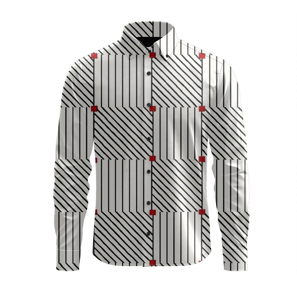 Crosshatch Interval Matrix unique graphic long sleeve shirts