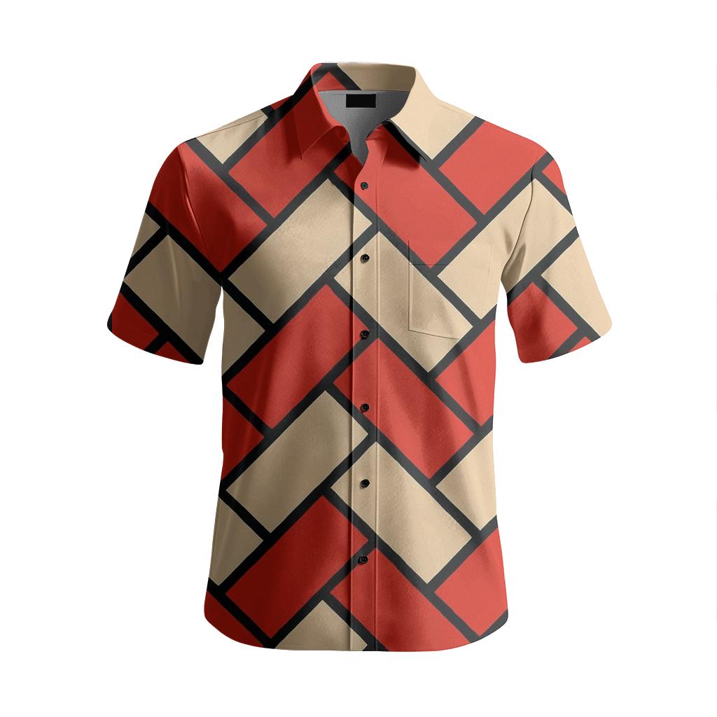 Rhombus Braid Interlock custom short sleeve shirts