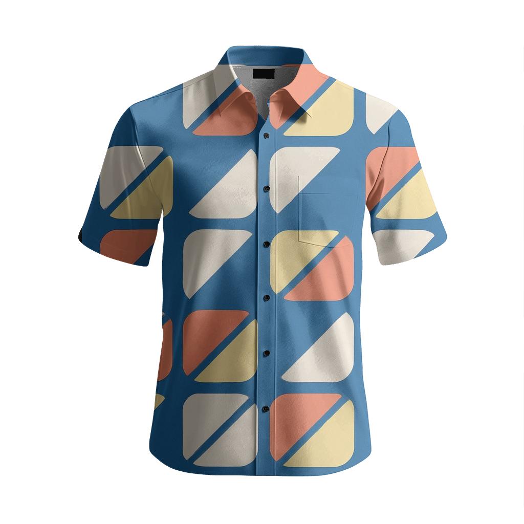 Cell Split Mosaic Grid unique graphic short sleeve shirts