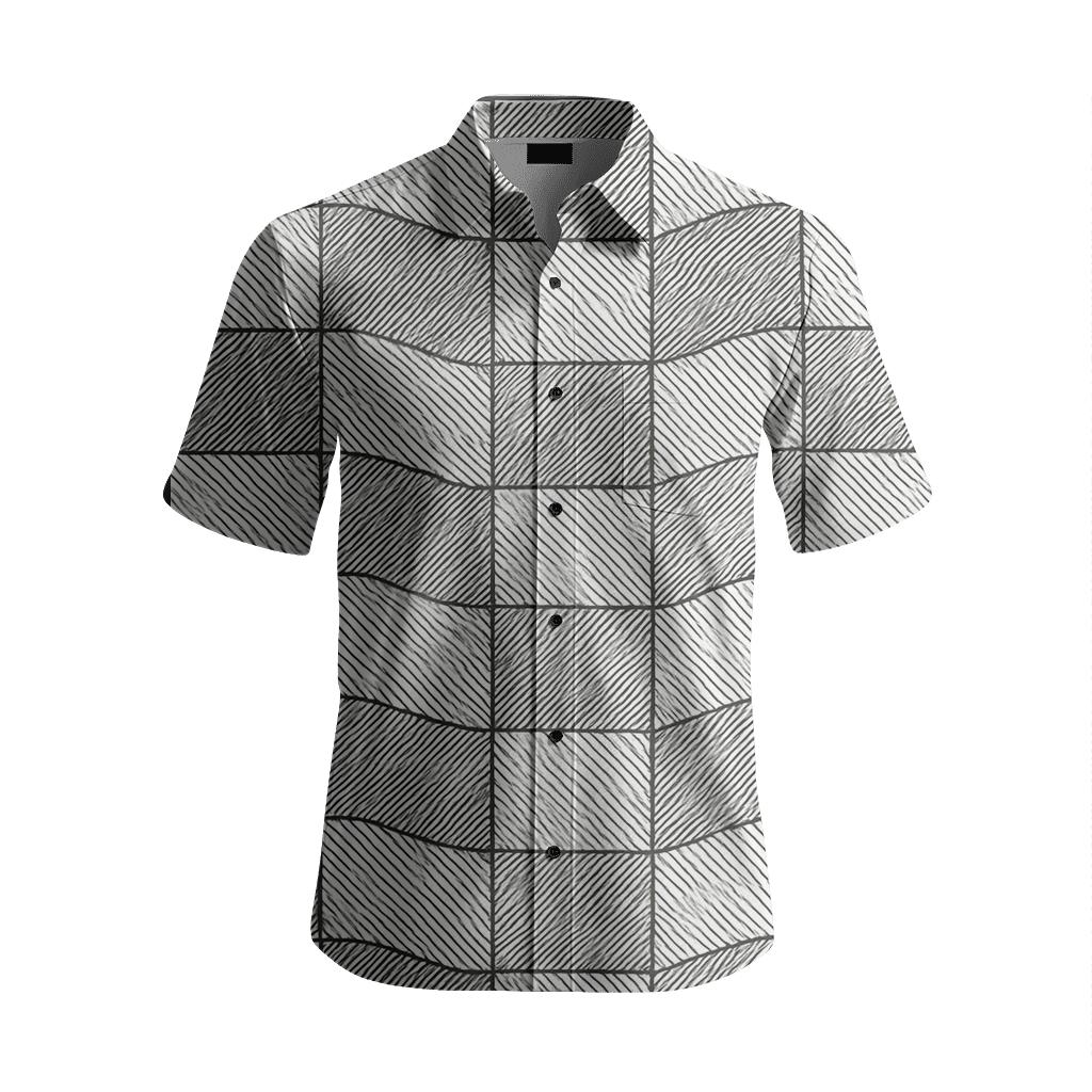 Crosshatch Wave Matrix soft fabric short sleeve shirts