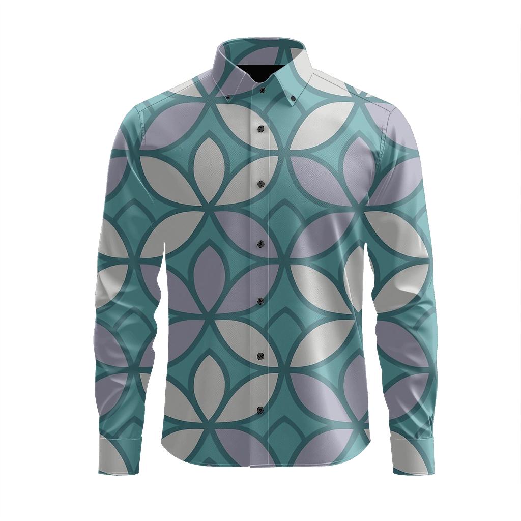 Hex Petal Interlock Field custom long sleeve shirts