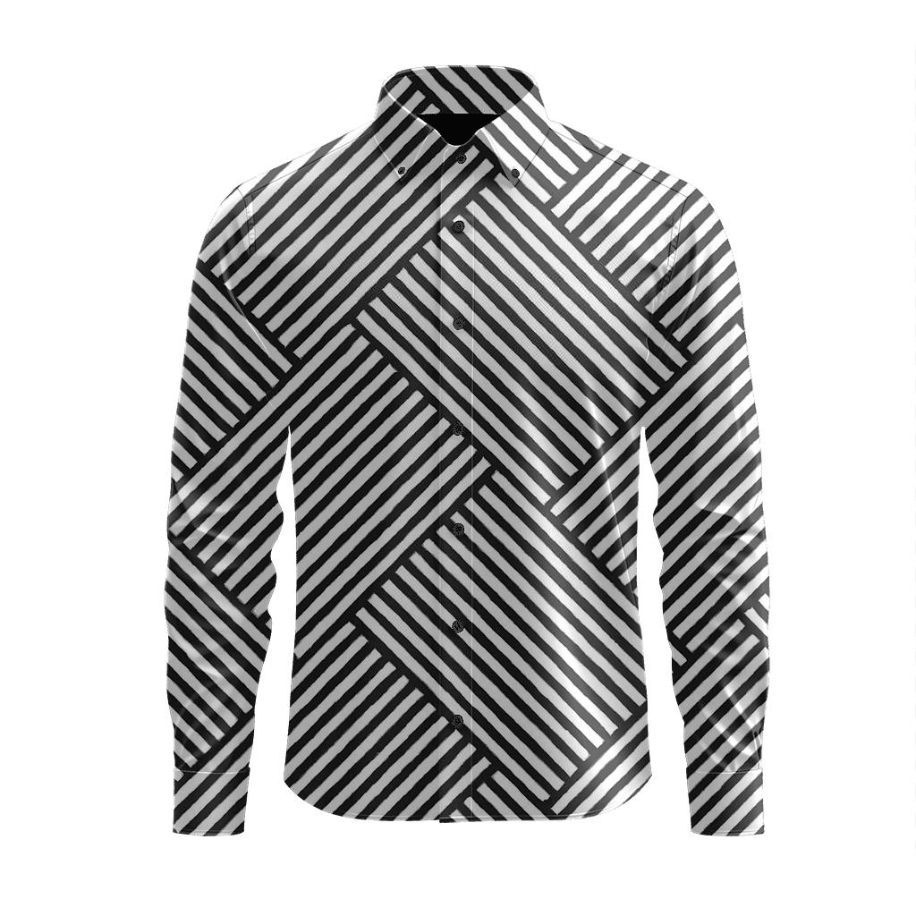 Moire Stripe Interference Map custom long sleeve shirts
