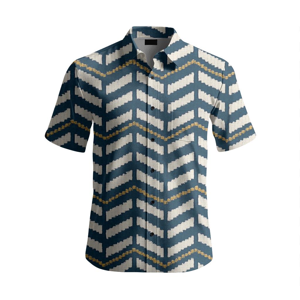 Chevron Phase Ladder designer printed short sleeve tops