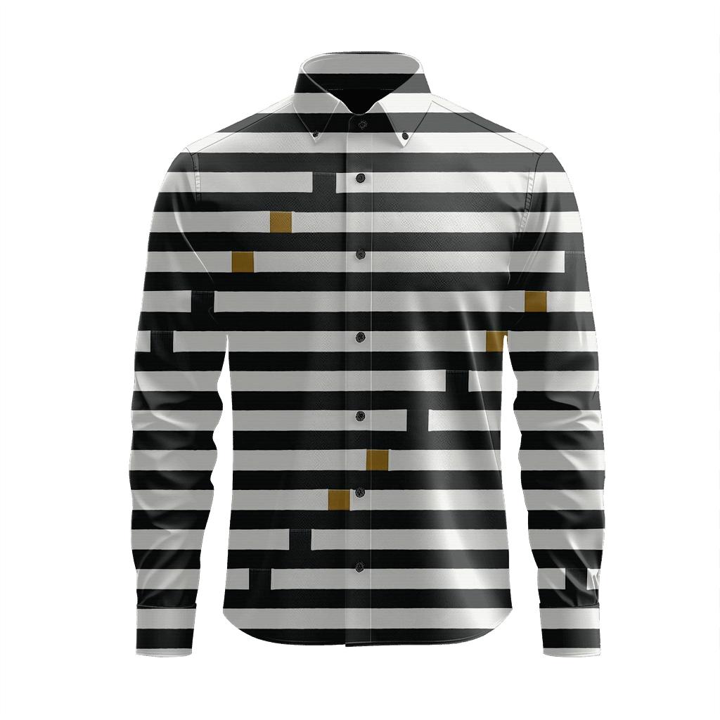 Stair Step Stripe Index unique graphic long sleeve shirts