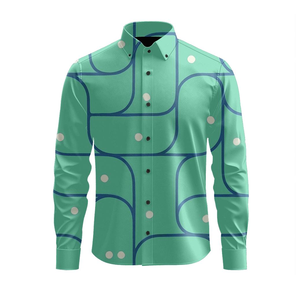 Cell Split Ribbon Tiles stylish fitted long sleeve tees