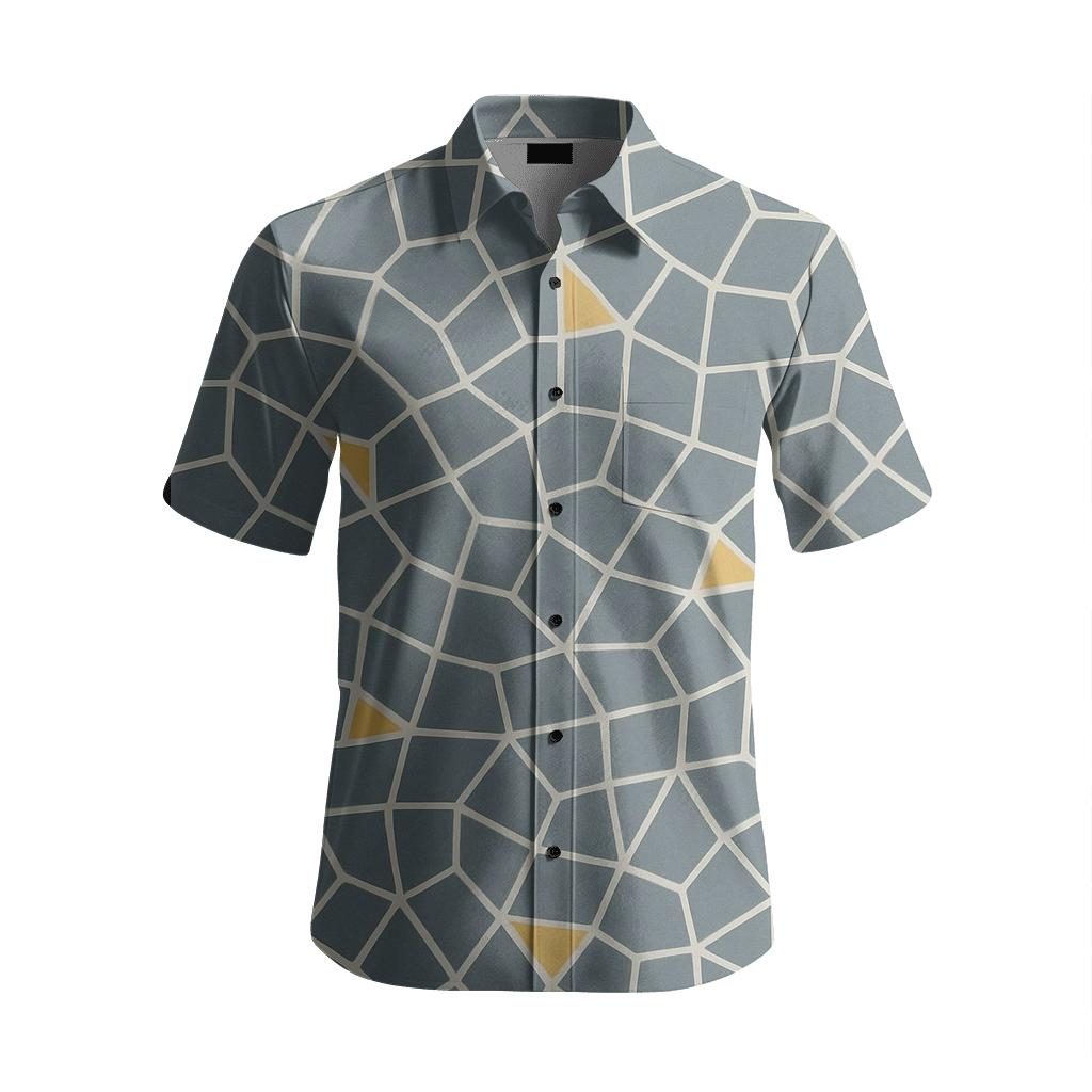Shard Mosaic Microgrid custom short sleeve shirts