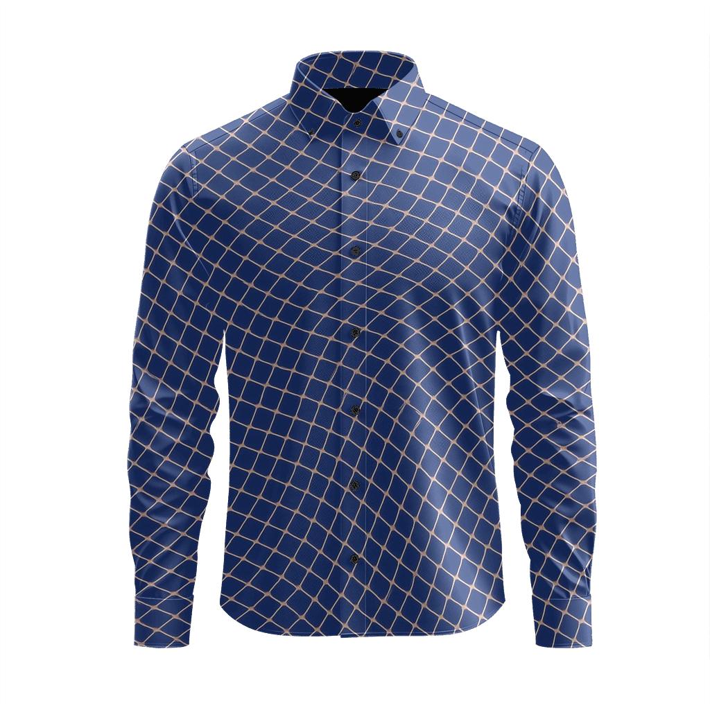 Moire Lattice Drift designer printed long sleeve tops