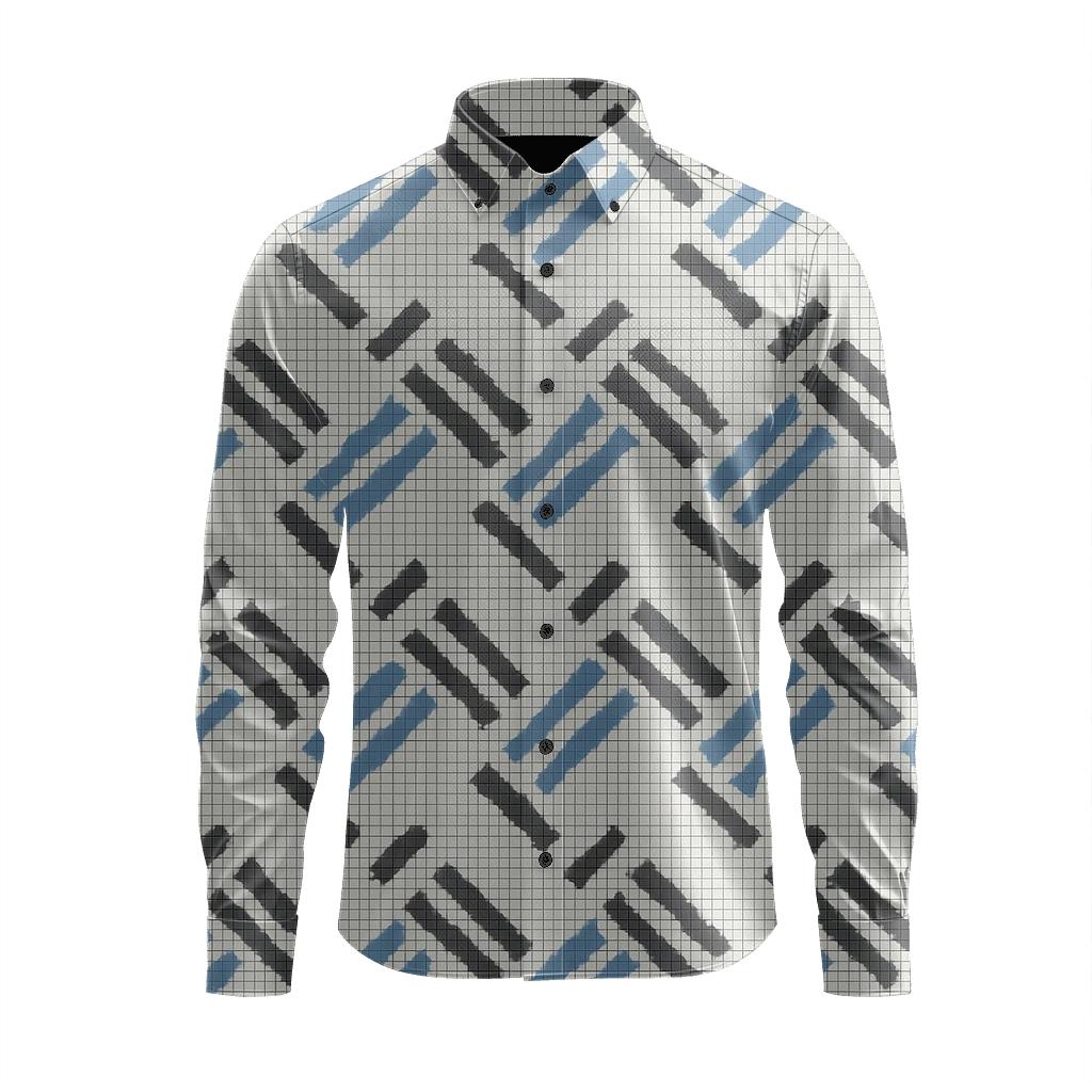 Pixel Step Crosshatch unique graphic long sleeve shirts
