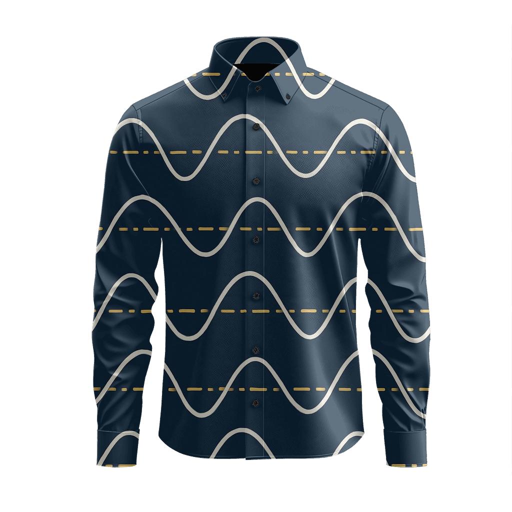 Banded Sine Stitch personalized cotton long sleeves