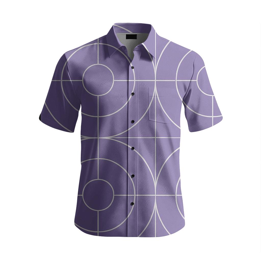 Concentric Arc Quilt soft fabric short sleeve shirts
