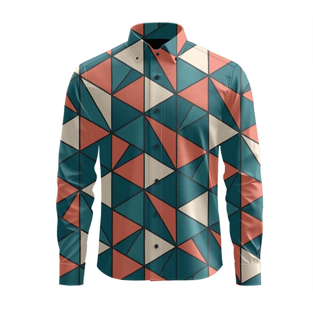 Hex Cell Split Cascade personalized cotton long sleeves