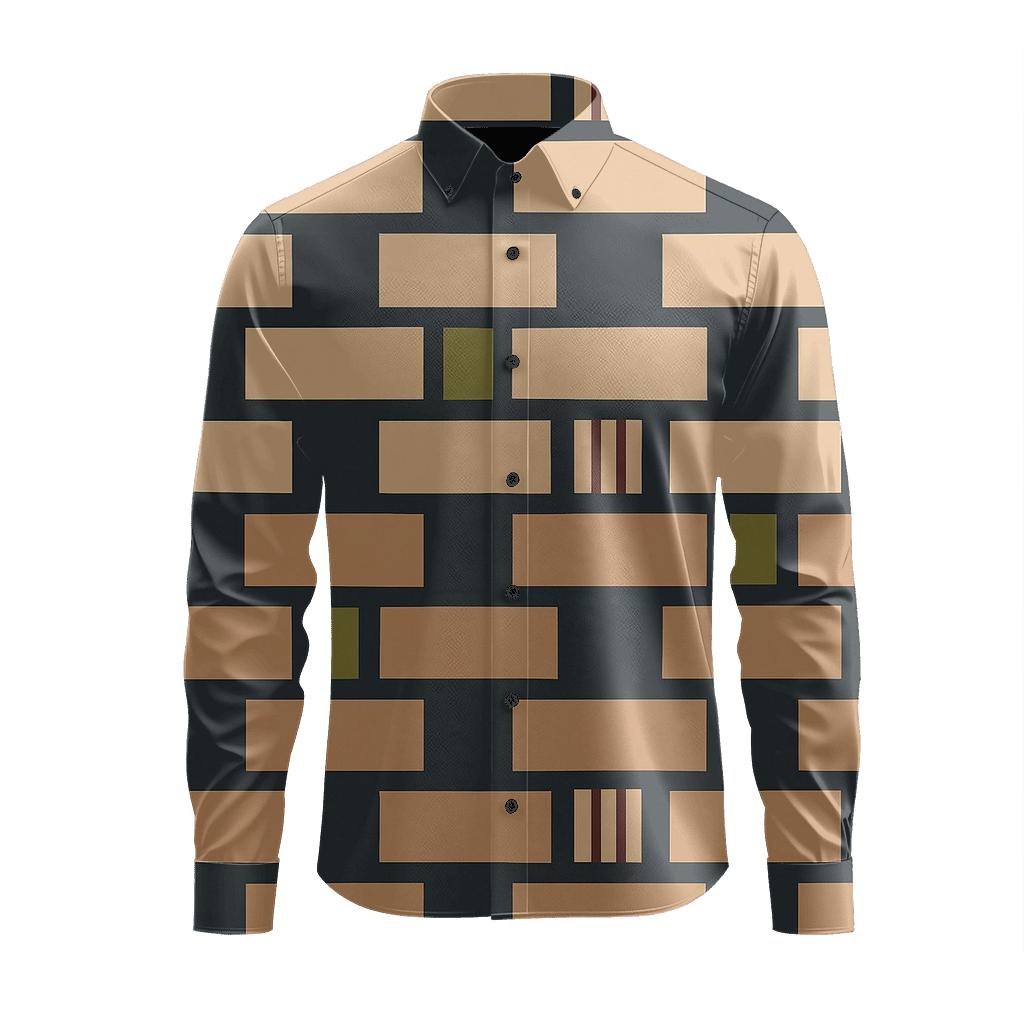 Offset Brick Loom Bands soft fabric long sleeve shirts