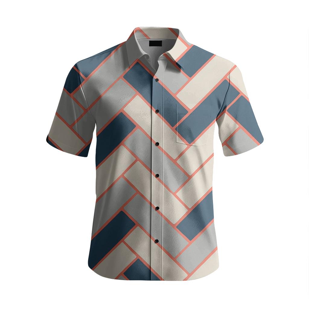 Diagonal Herring Keyline comfortable cotton short sleeves