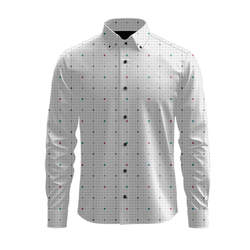 Pinpoint Noise Grid Overlay custom long sleeve shirts