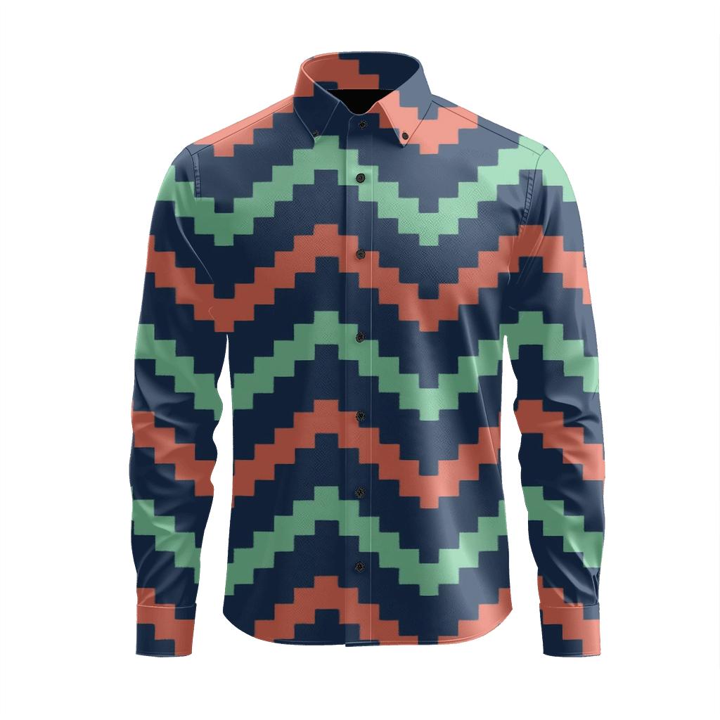 Wave Step Sine Stack stylish fitted long sleeve tees