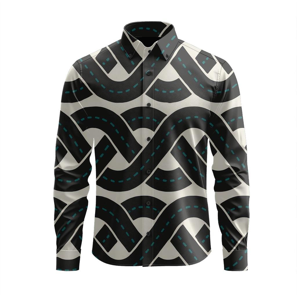 Braided Loop Band Framework trendy crew neck long sleeves