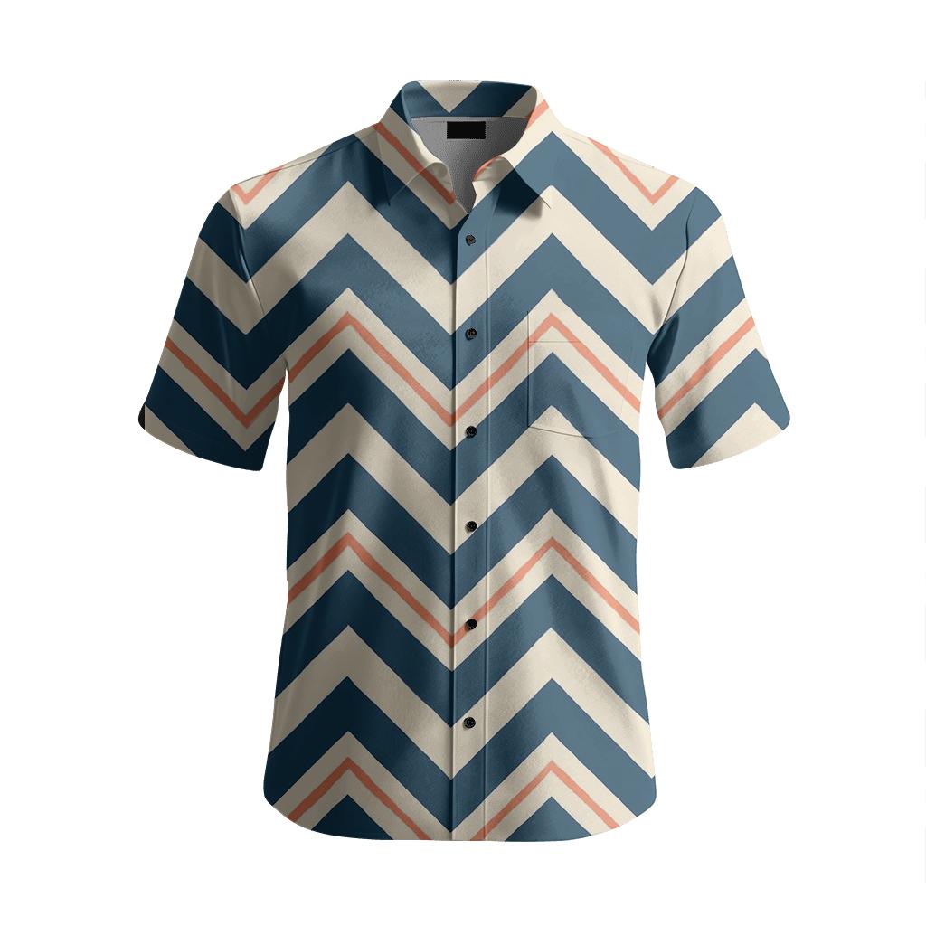 Interleaved Chevron Lattice Drift unique graphic short sleeve shirts