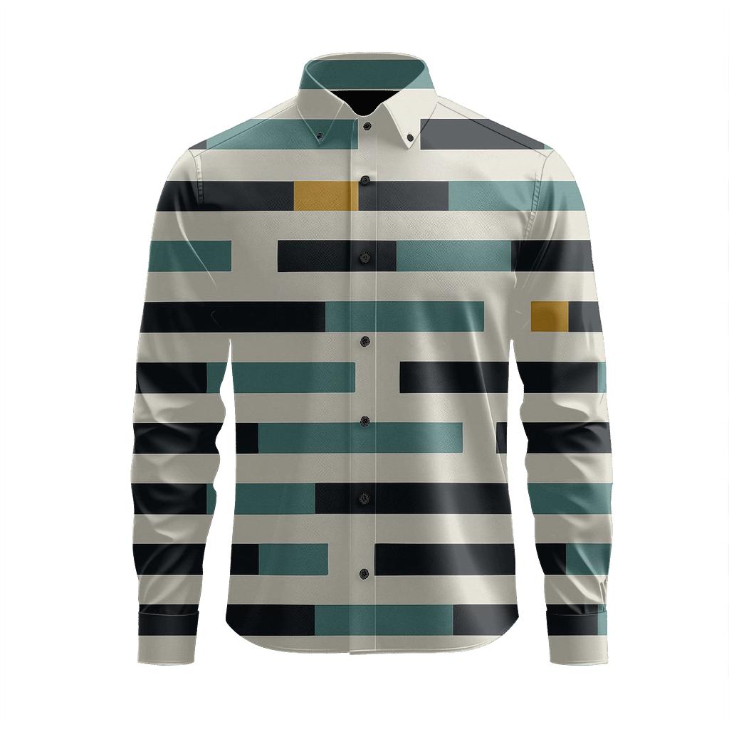 Offset Stripe Step Ledger personalized cotton long sleeves