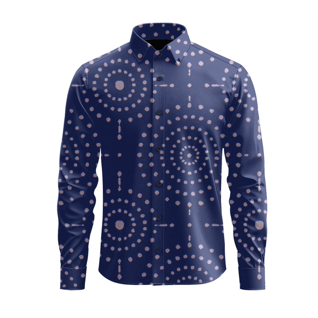 Radial Dotwheel Tiling stylish fitted long sleeve tees