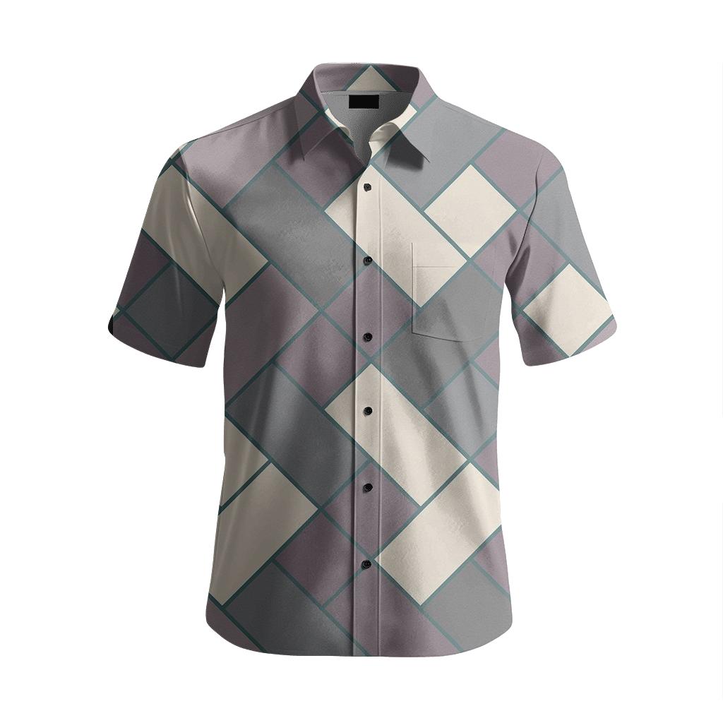 Rhombus Cascade Register comfortable cotton short sleeves