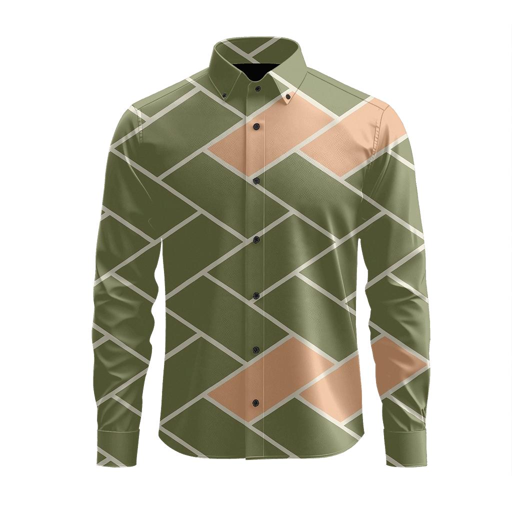 Rhombus Step Chain trendy crew neck long sleeves