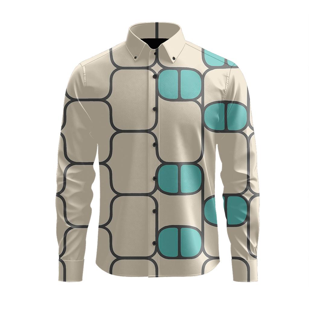 Cell Split Mosaic Net comfortable casual long sleeves