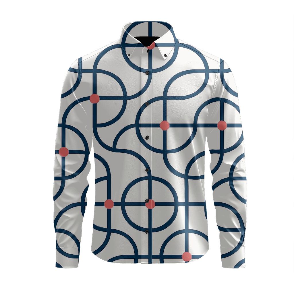 Arc Loop Circuit Tiles unique graphic long sleeve shirts