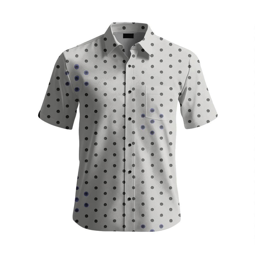Pin Dot Iso Grid soft fabric short sleeve shirts