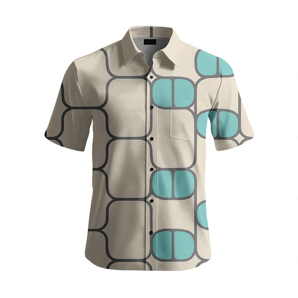 Cell Split Mosaic Net custom short sleeve shirts