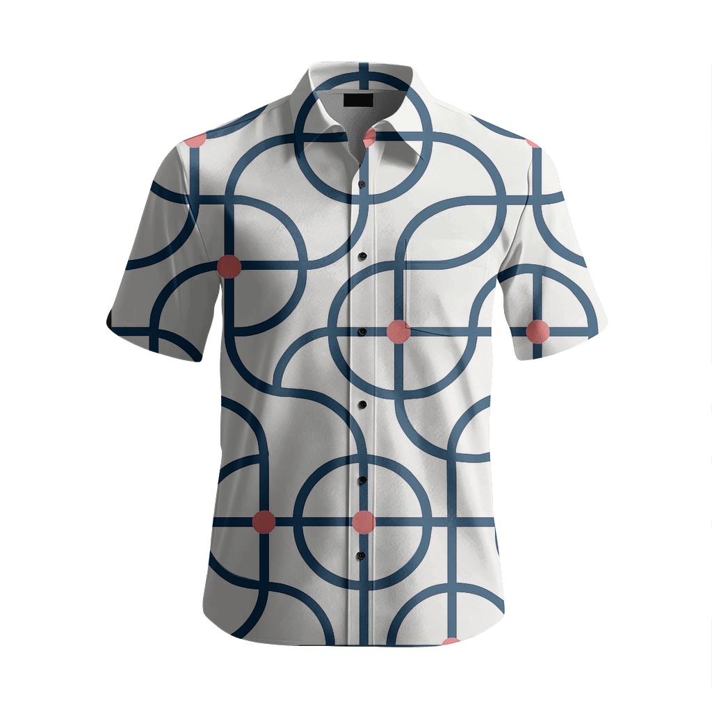 Arc Loop Circuit Tiles unique graphic short sleeve shirts