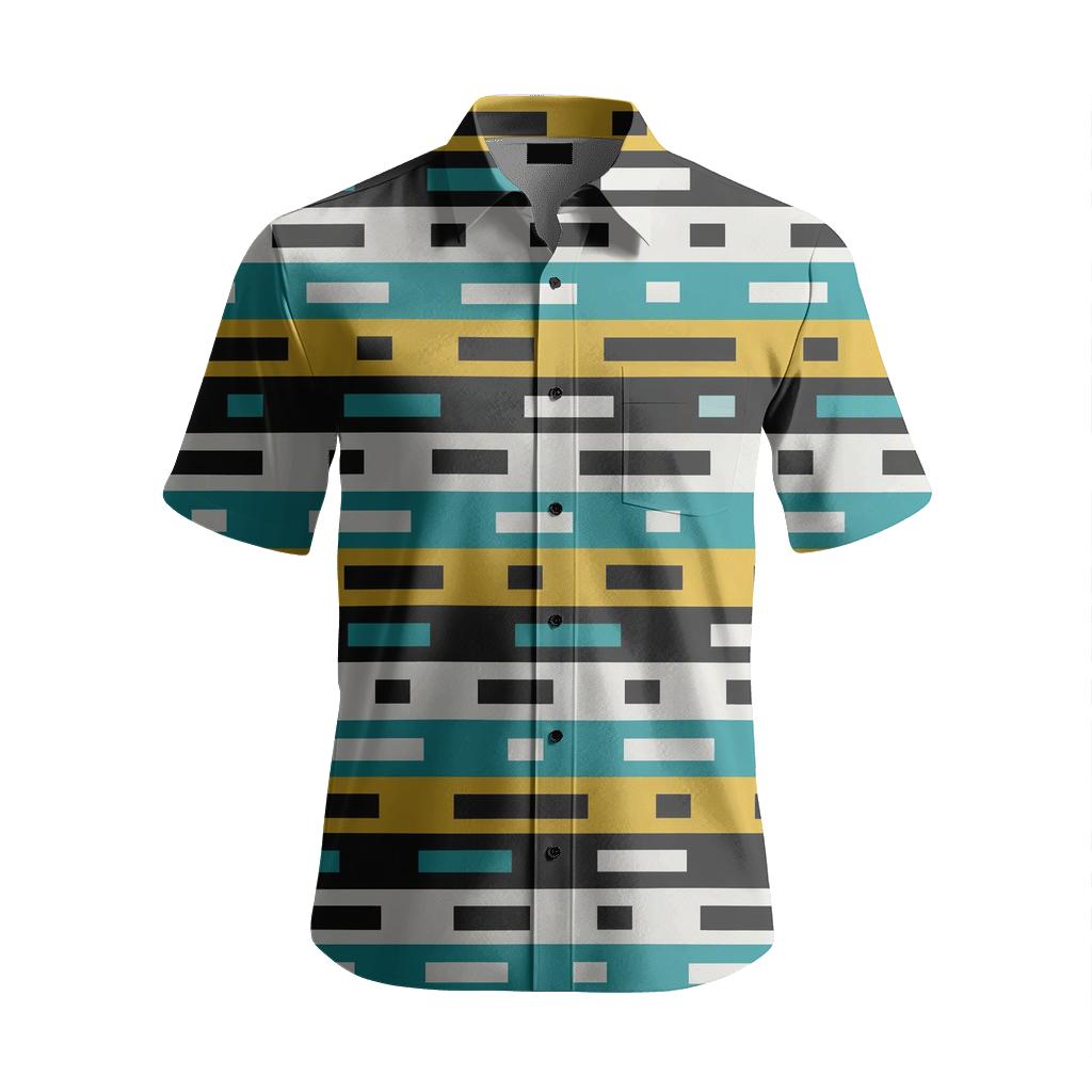 Staccato Bar Grid comfortable cotton short sleeves [AI-918f2966-8bd3d3673782]