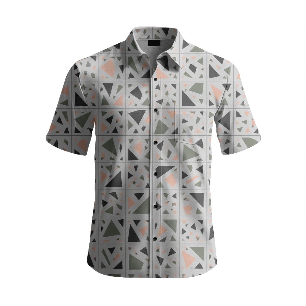 Fragment Grid Soft Noise comfortable cotton short sleeves [AI-692df27a-ab680fe29a07]