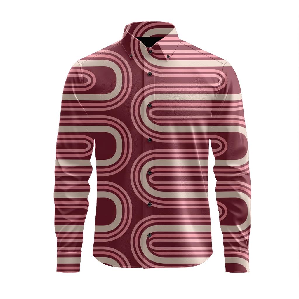 Looped Stripe Frequency stylish fitted long sleeve tees [AI-e2e852a8-765eef6086bd]