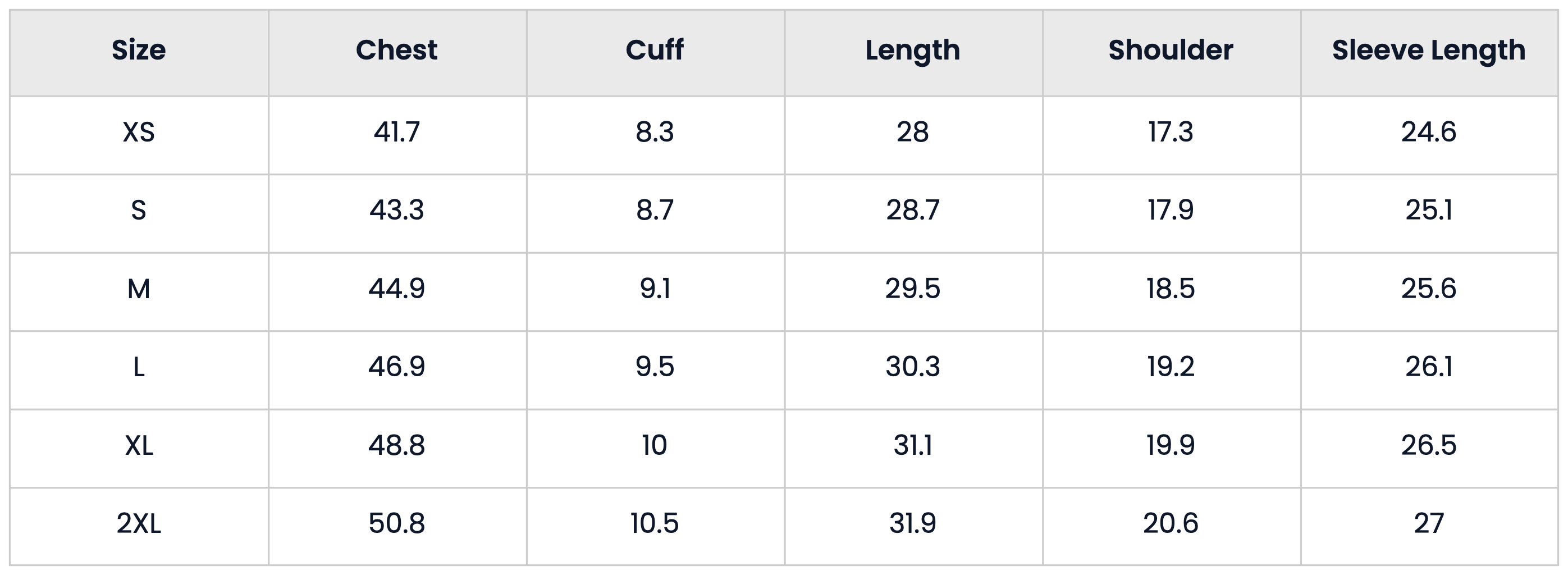 Size Chart for Camouflage Print Button Front Denim Shirt with Patch Pockets for Men