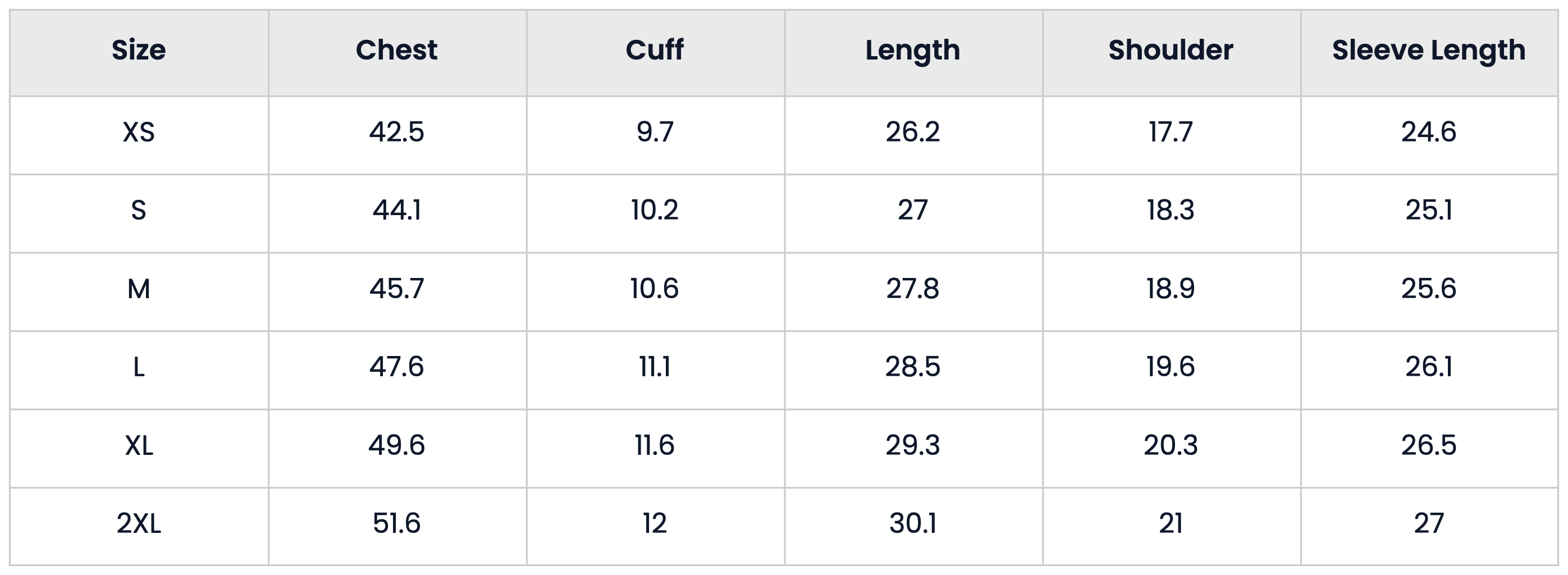 Size Chart for Regular Long Sleeve Tweed Over Coat For Men
