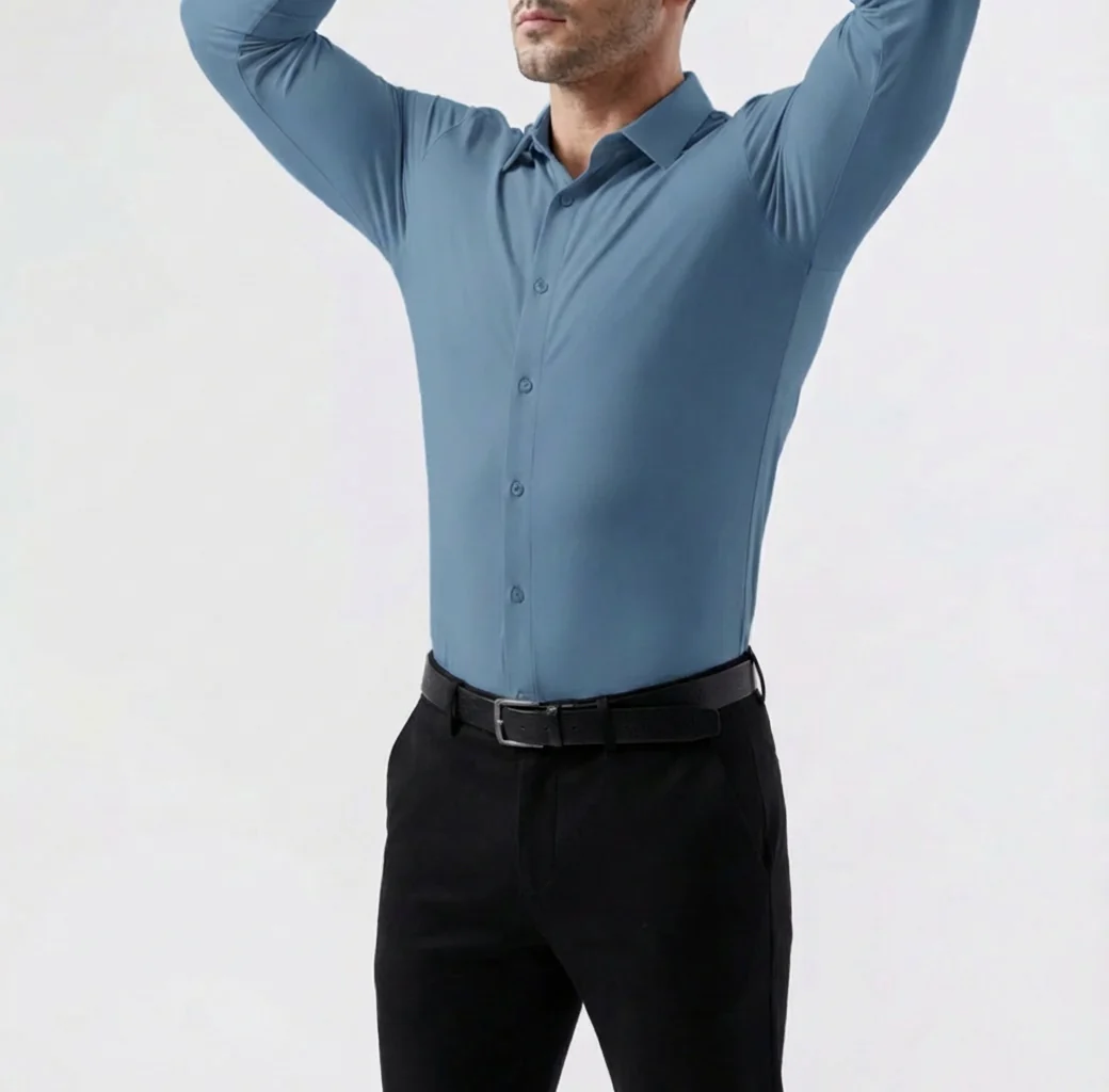 4 Way Stretch Non Iron Business Casual Performance Dress Shirt
