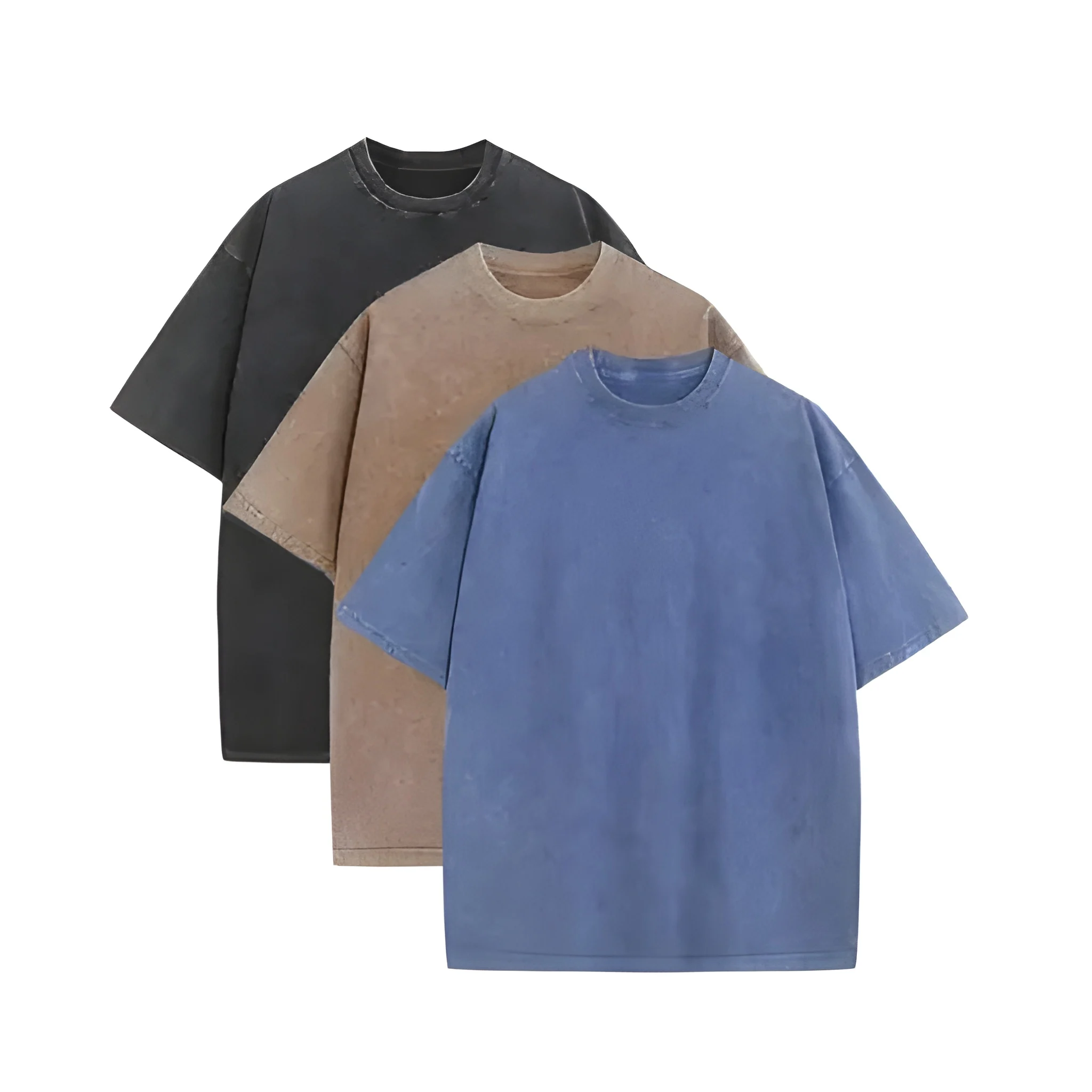 Pack Of 4 Vintage Acid Wash Oversized T Shirt For Men