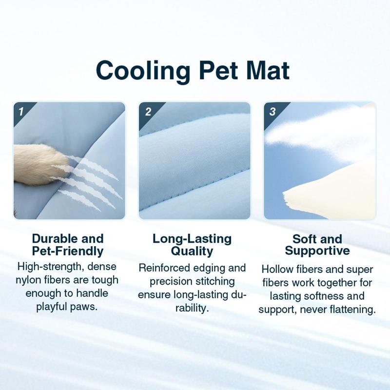 Vagascape cooling pet Mat, Eco-friendly Cooling Pad for Large Dog, Pet Cooling Mats for Dog bed and Cat house, Use in Crate, Tunk, Camping, Outdoors, Portable, Machine Washable, Durable, Without Gel, Outdoorfun