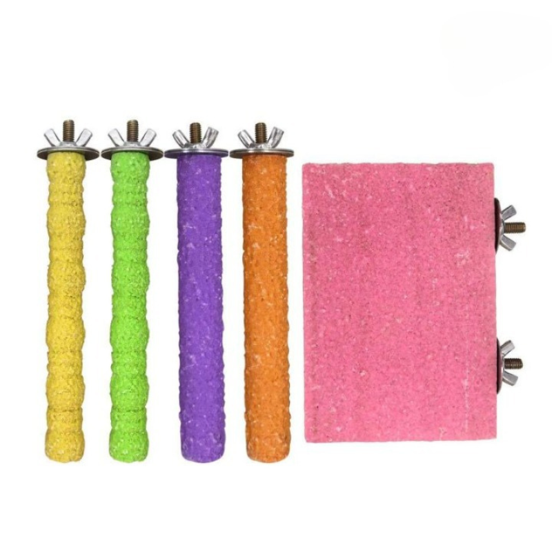 Wood Bird Swing Toy for Parrots Cockatiels and Budgies Cage Accessories for Mental Stimulation — side view