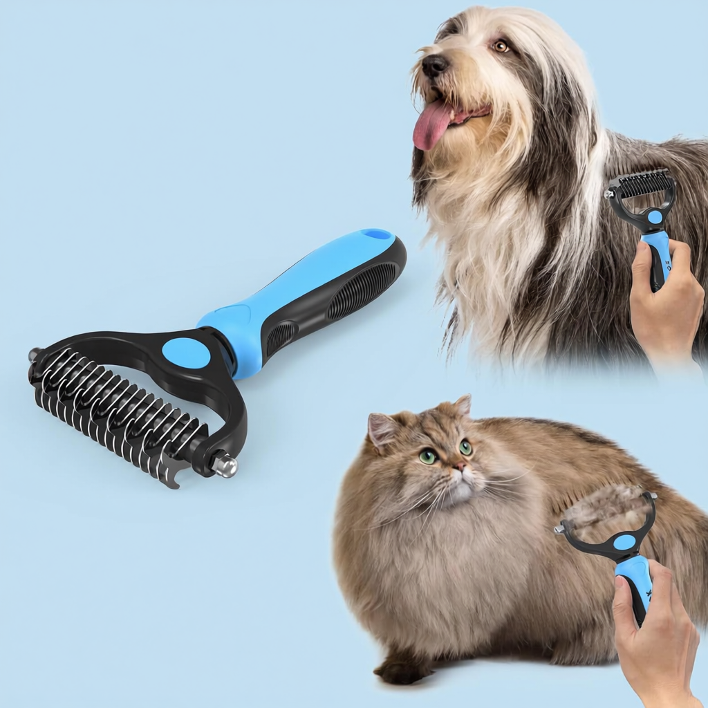 Pet Grooming Brush And Metal Comb SetPet Grooming Brush And Metal Comb Set - Image 2