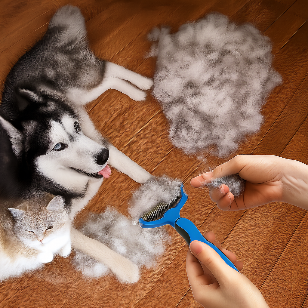 Pet Grooming Brush And Metal Comb SetPet Grooming Brush And Metal Comb Set - Image 3