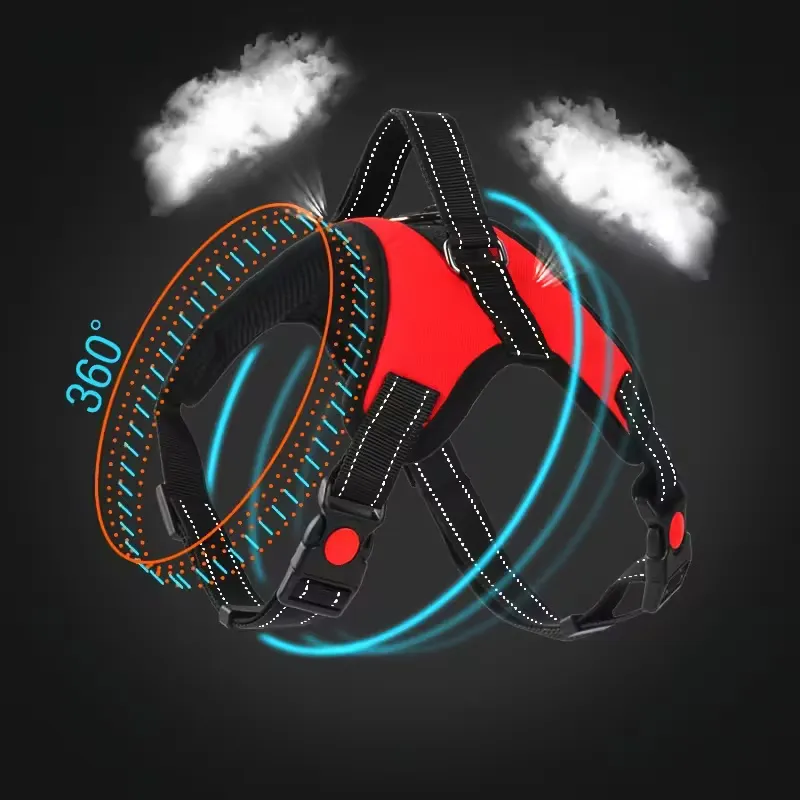 Adjustable Dog Harness With Handle And Reflective DesignAdjustable Dog Harness With Handle And Reflective Design - Image 3