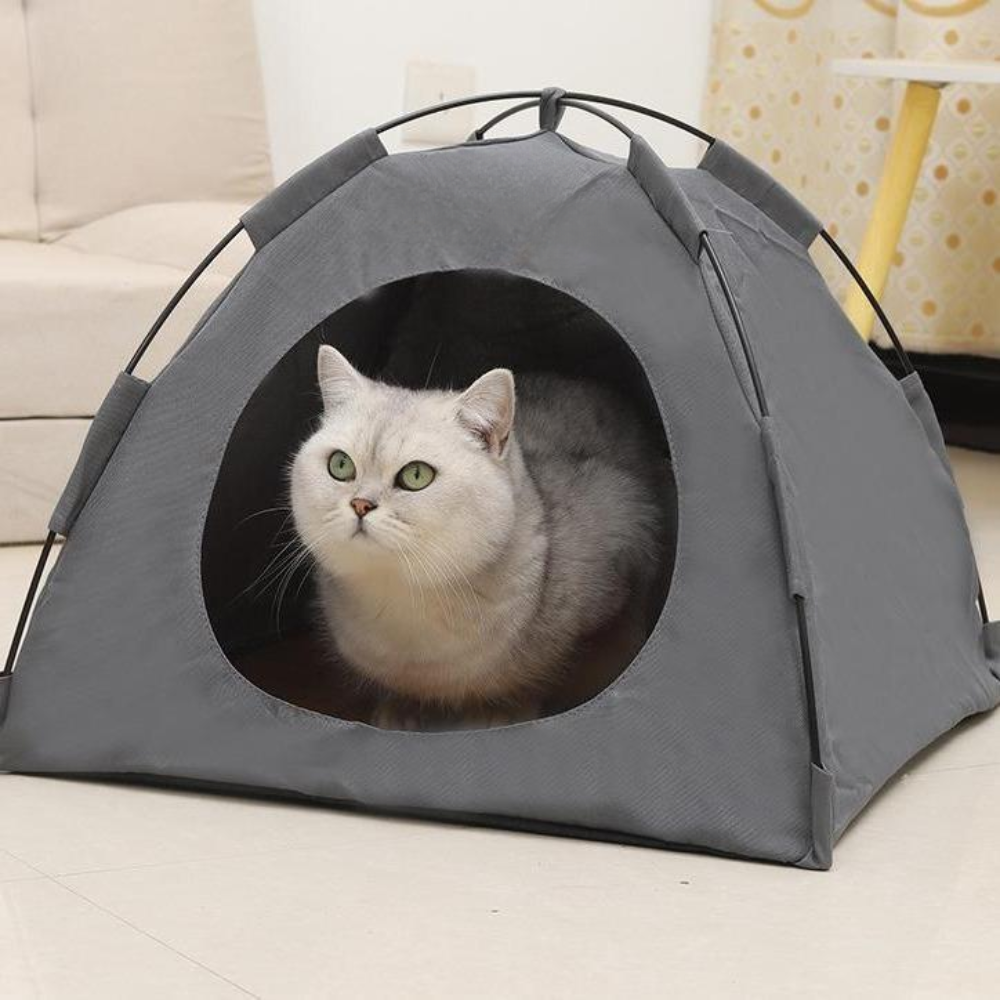 Foldable Pet Tent with Mat - Ideal for Outdoor Travel and Camping