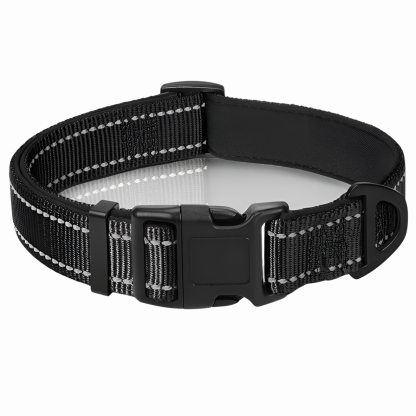 Neoprene Padded Nylon Reflective Dog Collar