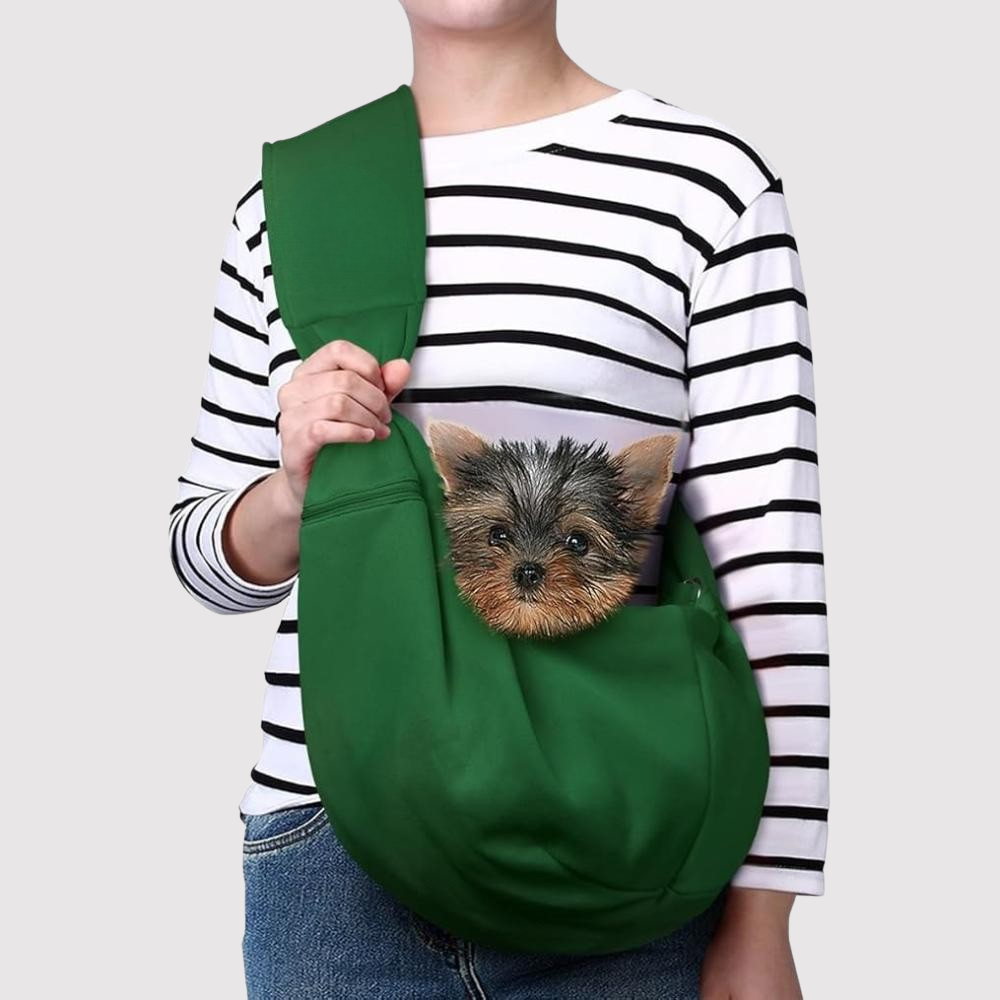 Small Dog Sling Carrier With Classic StrapSmall Dog Sling Carrier With Zipper Pocket And Adjustable Strap - Image 7