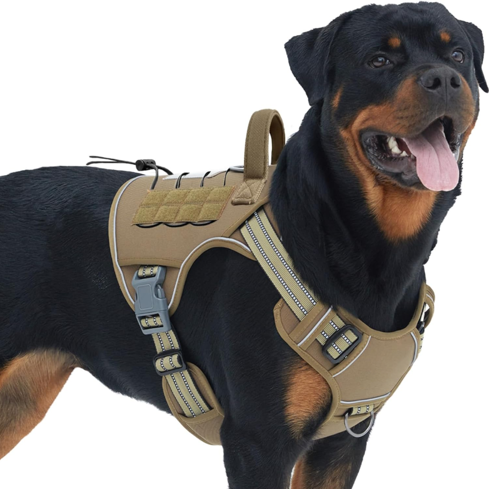 Tactical Dog Harness No Pull Adjustable Reflective Vest
